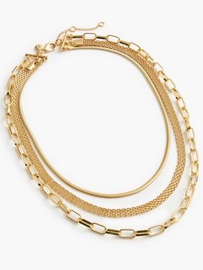 J. Crew Gold-Tone Layered Chain Necklace